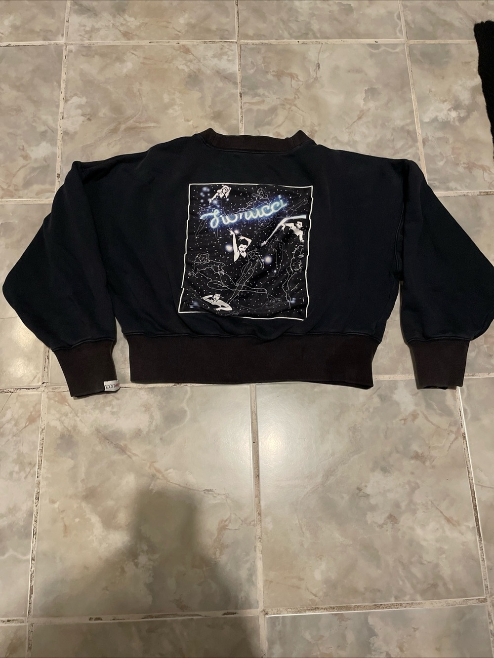 Adidas Originals X Fiorucci Crew Neck Crop Top Sweatshirt SZ S/M
